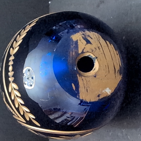 VGT,Cobalt Blue Etched Russian Faberge Egg . - Picture 6 of 9